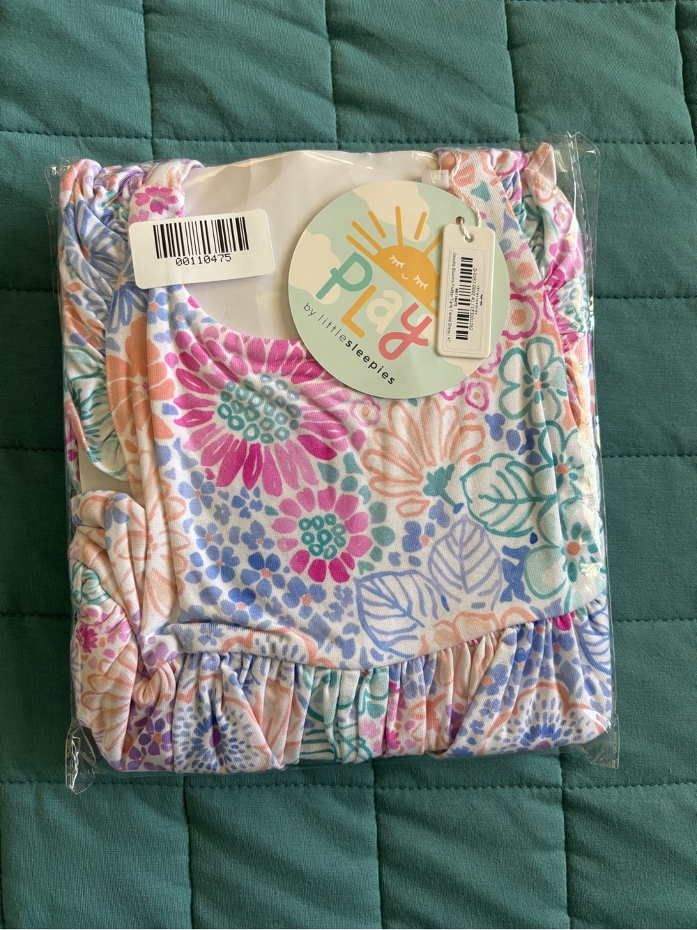 Little Sleepies Doodle Blooms Flutter Tank Tiered Dress 4T
